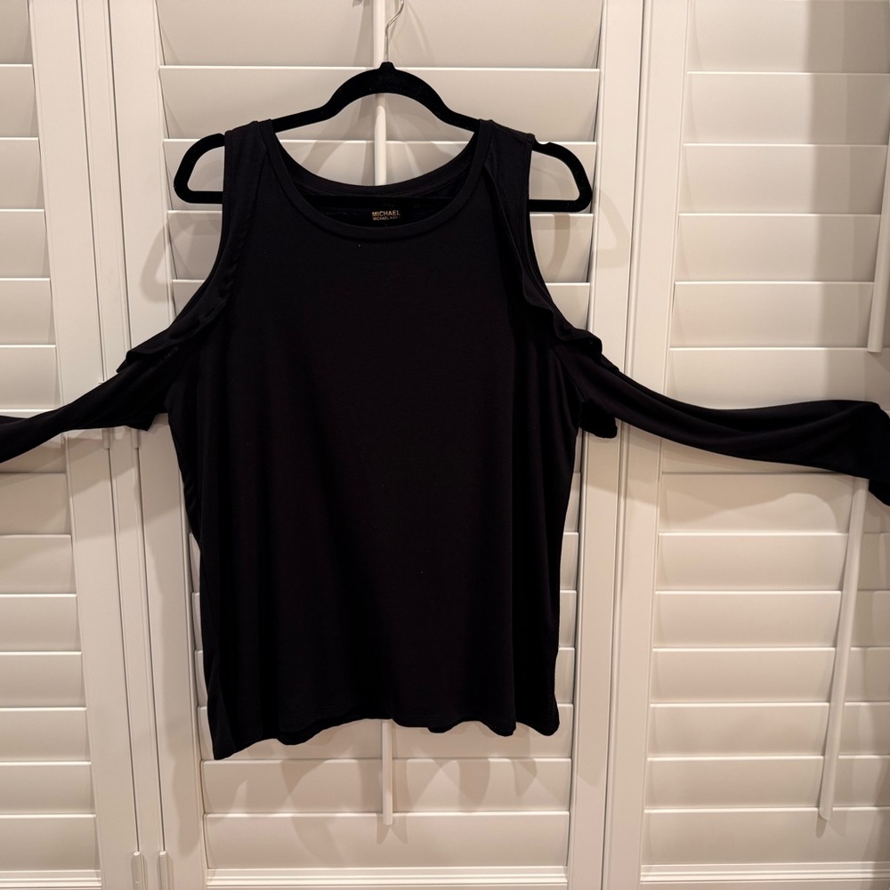 Michael Kors Black Cold Shoulder Blouse